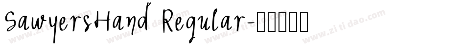 SawyersHand Regular字体转换